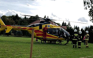 Tragedia w Sajzach koło Ełku. LPR zabrało ciężko poparzonego mężczyznę Tragedia w Sajzach koło Ełku. LPR zabrało ciężko poparzonego mężczyznę